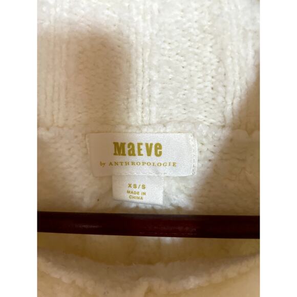 Anthropologie MAEVE Cybil Cable Sweater Vest Chunky Knit Size Small XS S - Picture 6 of 8